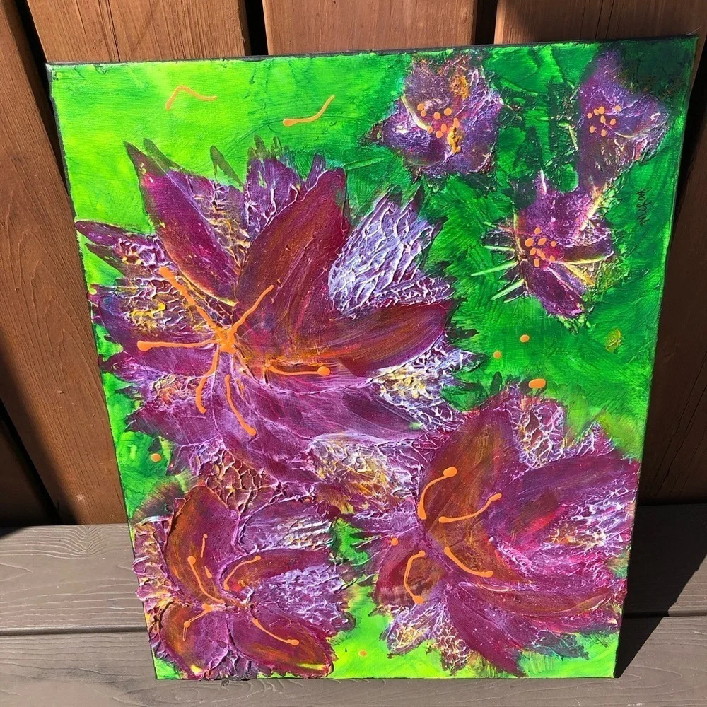 Original Abstract Floral Art